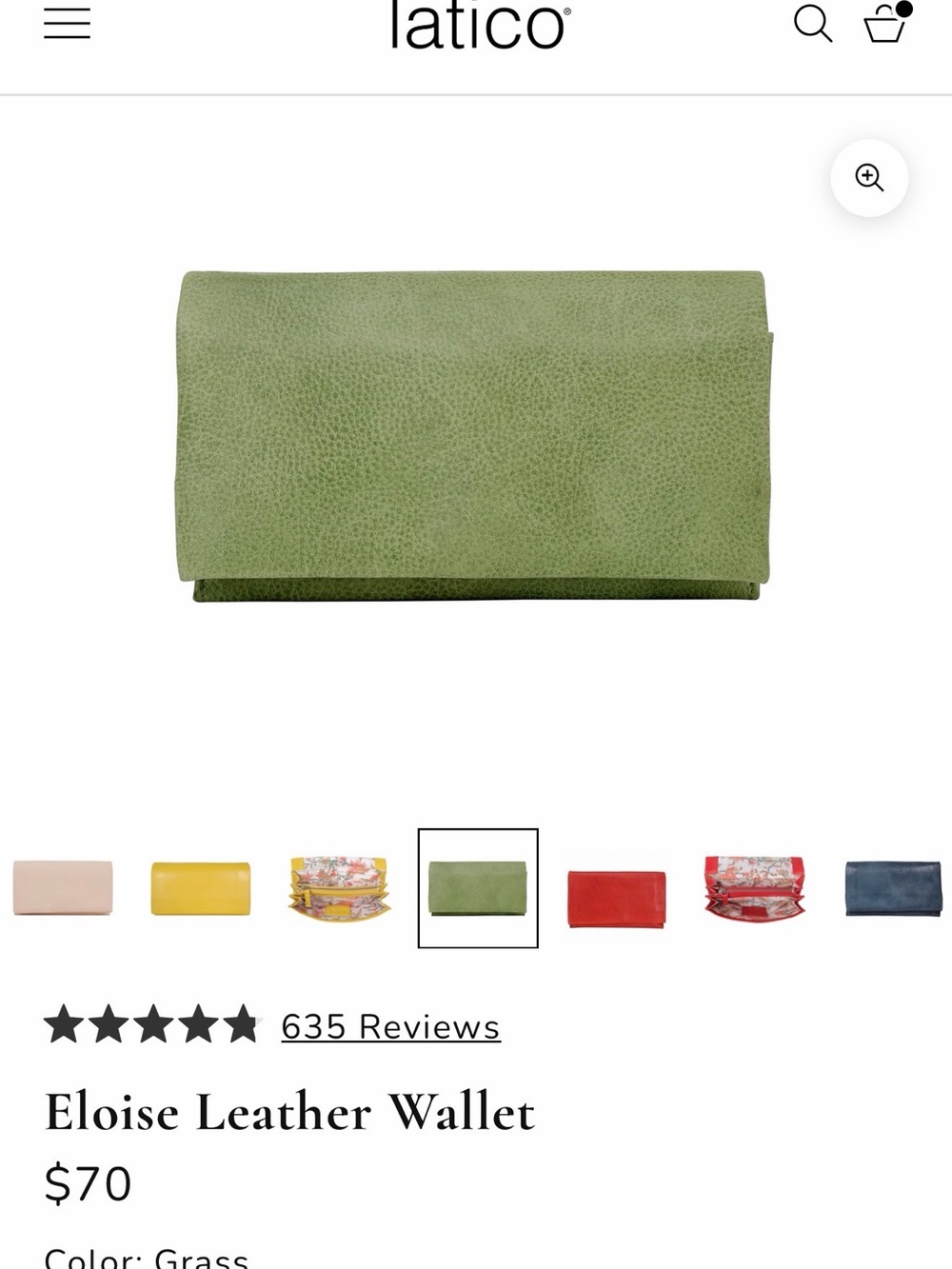 Latico Leathers Grass Eloise Wallet - Picture 11 of 11
